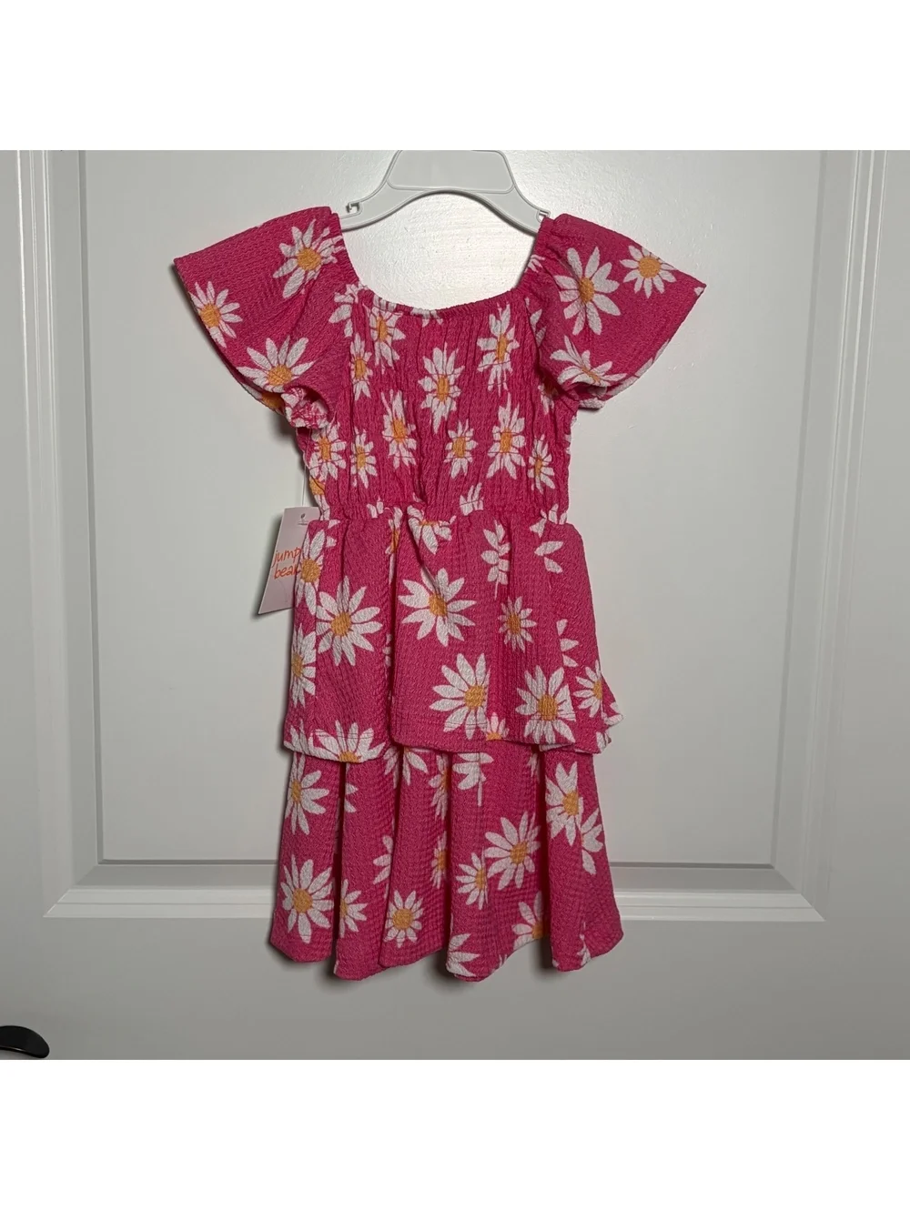 Jumping Beans Pink Daisy Print Dress for Toddler Girls, Size 2T